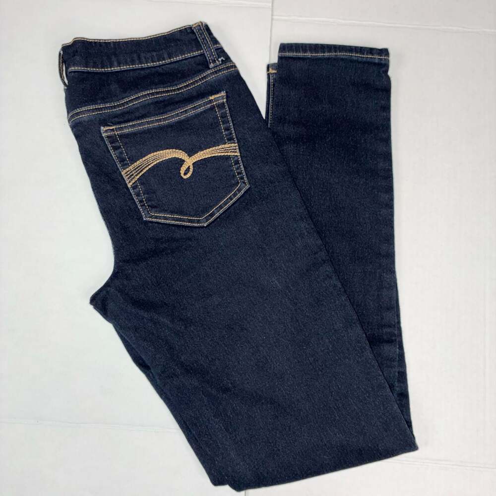 Justice Girls Size 16 Simply Low Dark Wash Super Skinny Stretch Jegging Jeans
